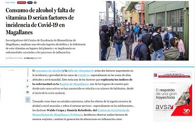 Consumo de alcohol y falta de vitamina D serían factores de incidencia de Covid-19